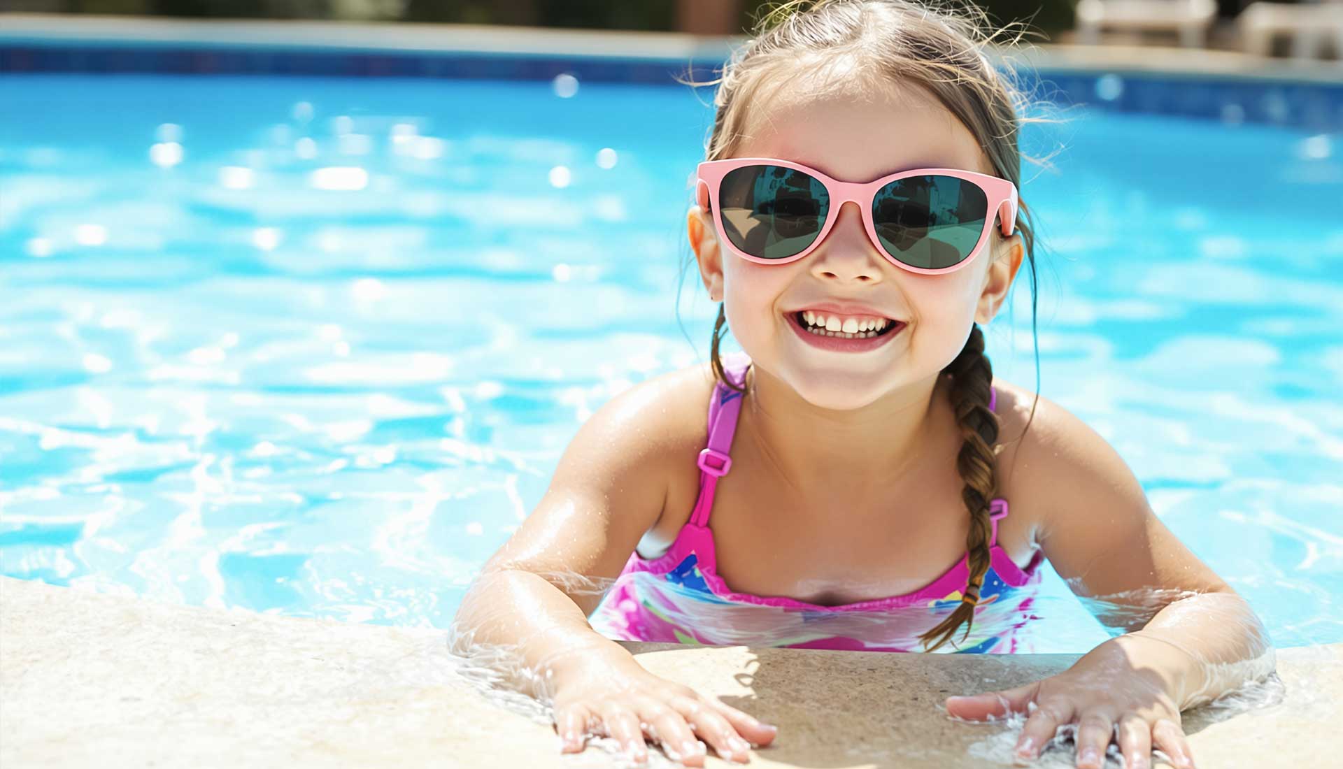 Having fun in the pool